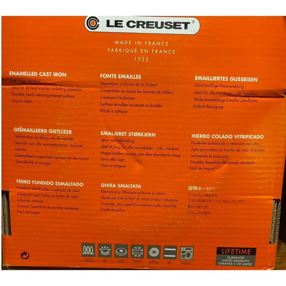 Le Creuset Signature Round Dutch Oven 5.5 Qt Azure Blue Enameled‎ Cast Iron 26cm